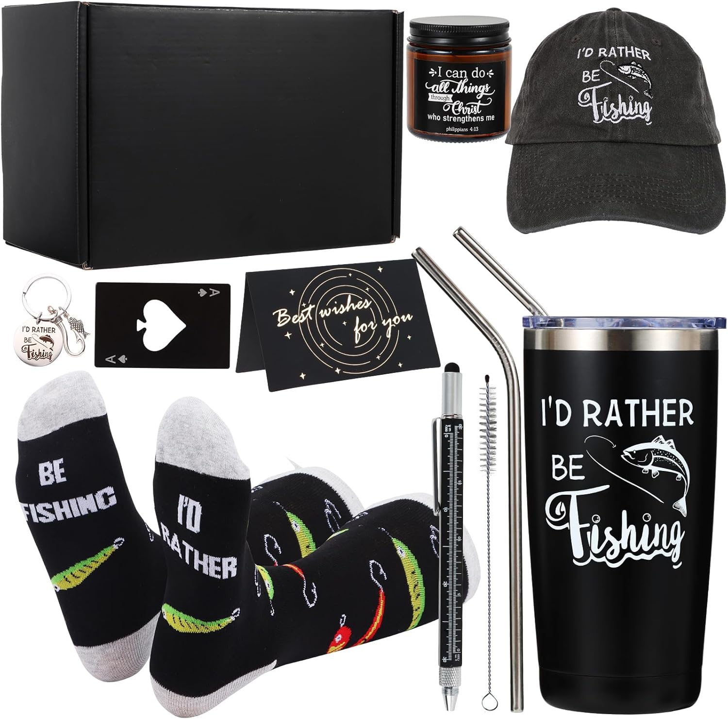 Father's Day Fishing Trip Near Me CAKKA Dad Gifts, 8PCS Fathers