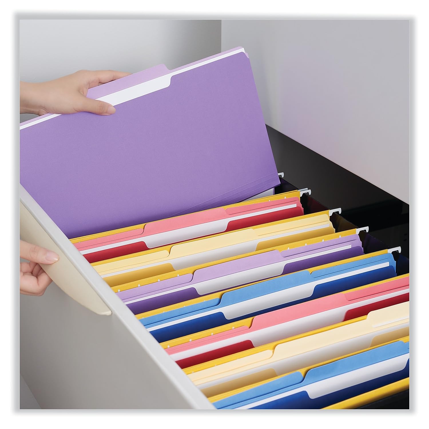 Universal 10525 Cartelle Archivio Legal Con Linguetta 1/3 – Viola Chiaro/Scuro, Confezione Da 100 - 4