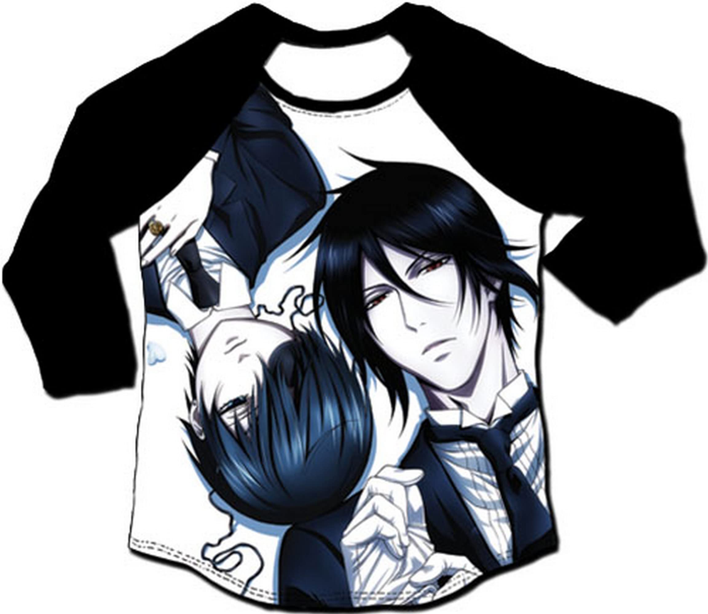 Great Eastern Entertainment Black Butler 2 - Ciel Phantomhive and Sebastian Michaelis- 3/4th Sublimation Long Sleeve Raglan