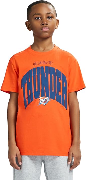 Game 7 Kids NBA Officially Licensed Short Sleeve Team Color 3D Puff Print Crewneck T-Shirt