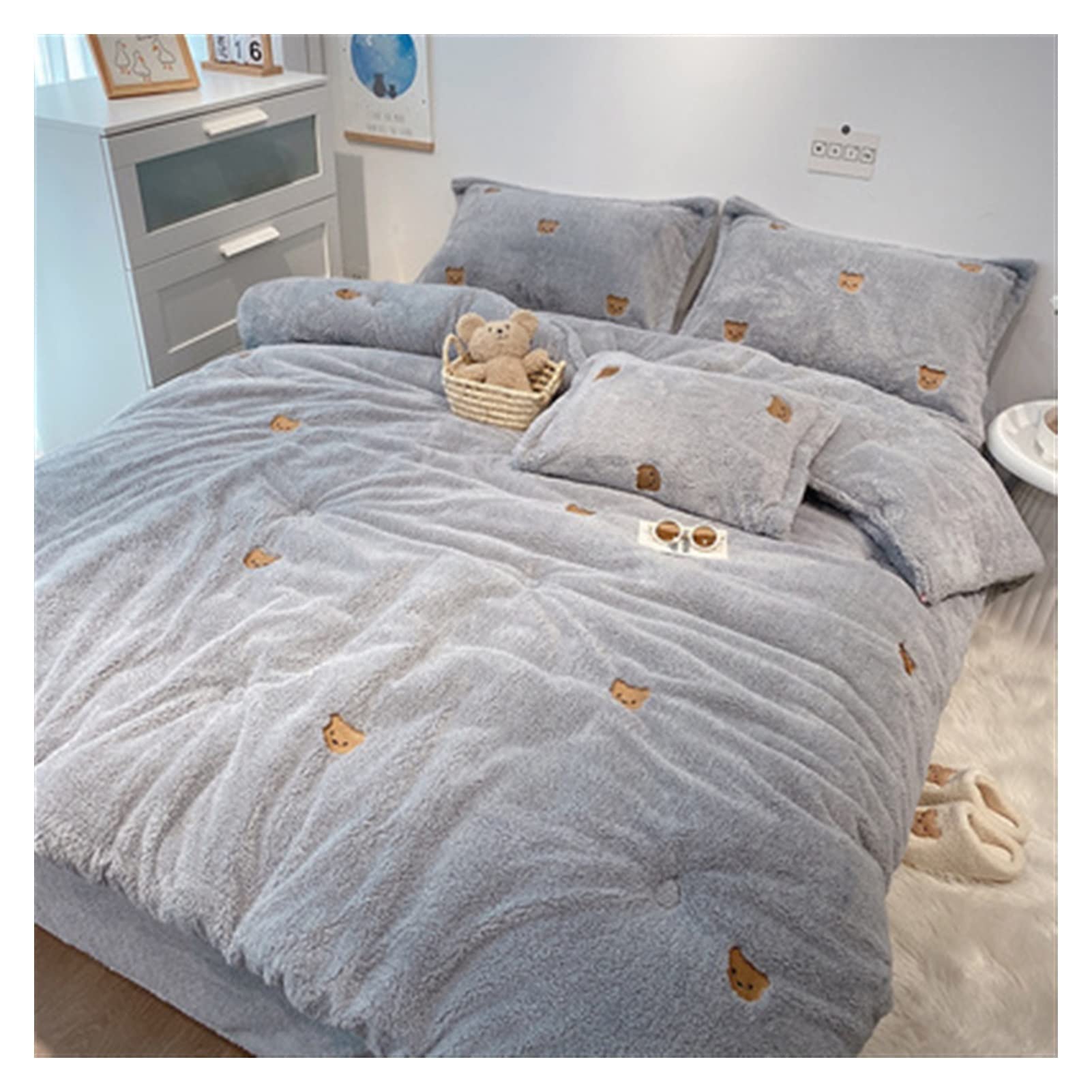 Housse de couette en velours de luxe pour un lit d'hiver chaud