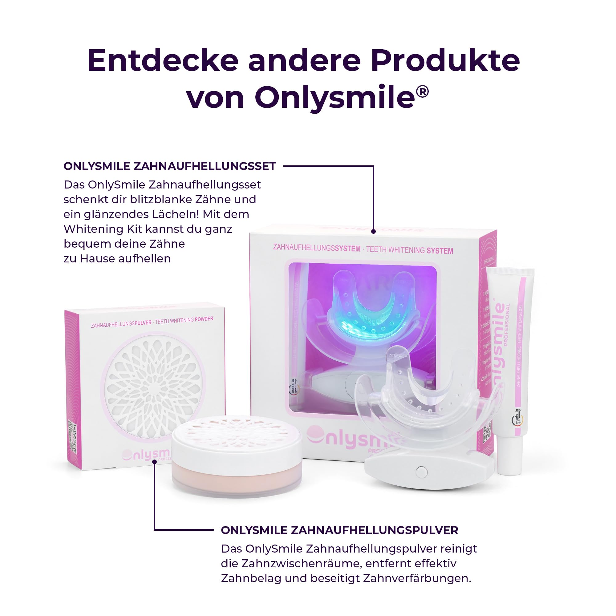 OnlySmile Confezione da 3 gel sbiancante per denti bianchi Vincitore del test 2024-2025 | 9+ sfumature in 5 giorni | Gel sbiancante vegano per sbiancamento dei denti | Sbiancamento dei denti a casa |