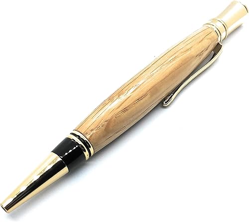 Bourbon Barrel Pens - Handmade ballpoint ink pen, twist mechanism, Parker style refill from bourbon barrel staves