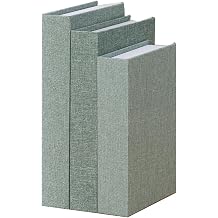 3 Pieces Decorative Modern Book Boxes, Faux Books Holder Box for Linen Table for DIY Crafts Home Book shelf Cafe Hotel Decoration Display Green