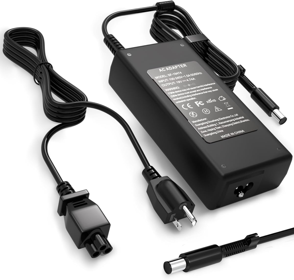 90W 65W Ac Adapter for HP All in One Desktop Computer Power Cord-for HP All in One Computer 20" 22" 24" 27" 22-DD 24-CR 24-DP DF 27-CR 22-DD0224 24-CR0042 27-CR0082