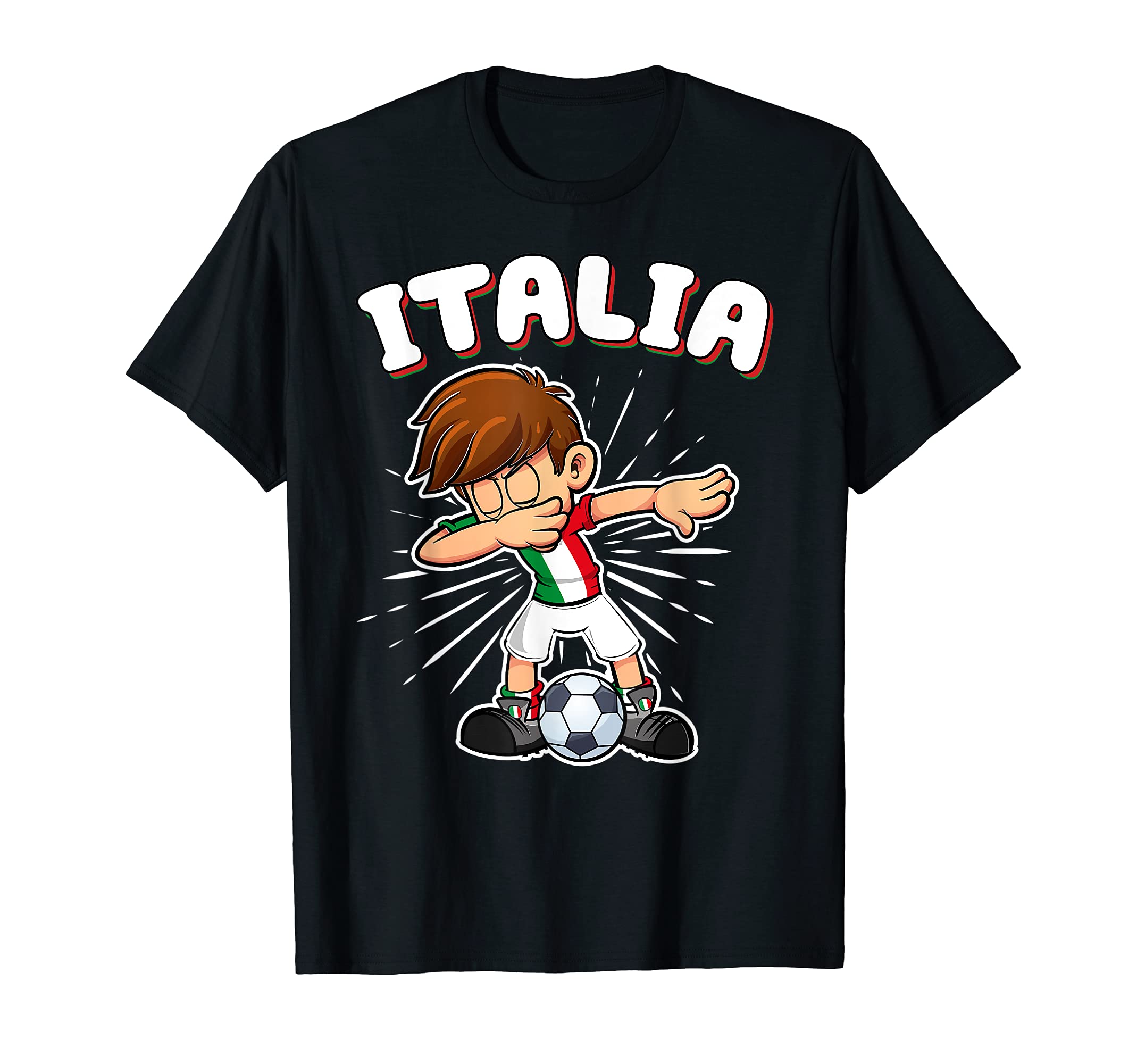 Italy Flag Dabbing Jersey For Kids ItaliaDabbing Football Soccer Boy Italy Shirt Italia Kids Italy T-Shirt