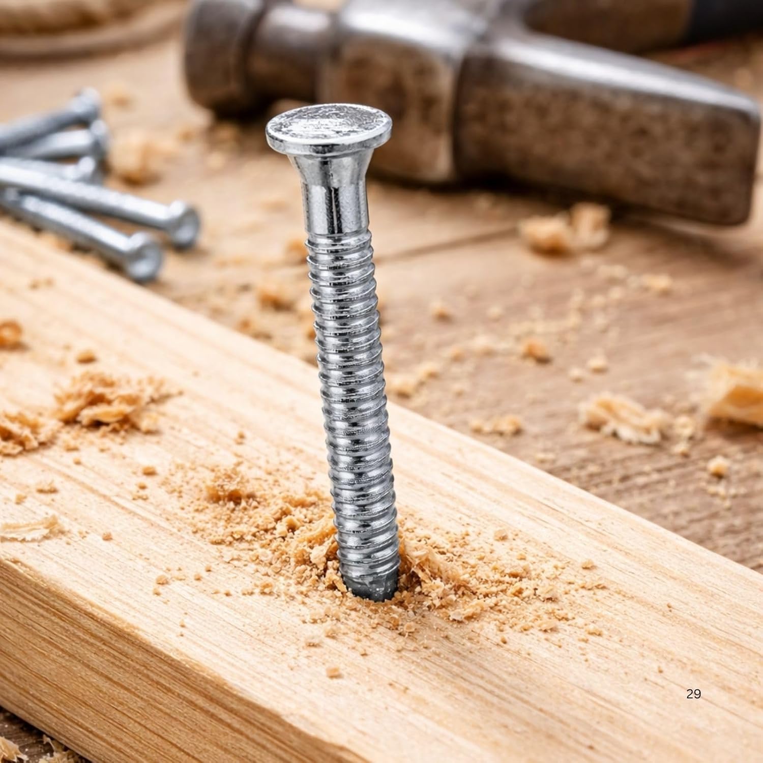 Pack of 250 Comb Nails, Groove Nails, Galvanised, Anchor Nails for Wood Construction, Metal Connectors & Roof Constructions, ETA Approved (4.0 x 60 mm)