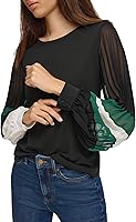 Vista 5 de Karl Lagerfeld Paris Blusa plisada de manga larga para mujer