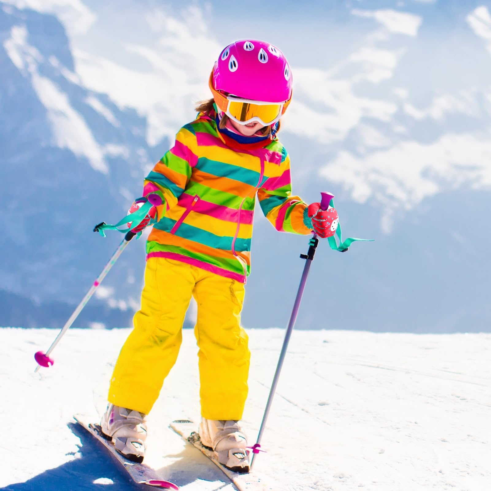 Azarxis Dziecięce Zimowe Rękawiczki Narciarskie Wodoodporne Termiczne Do Snowboardu Nart Sanki Roweru
