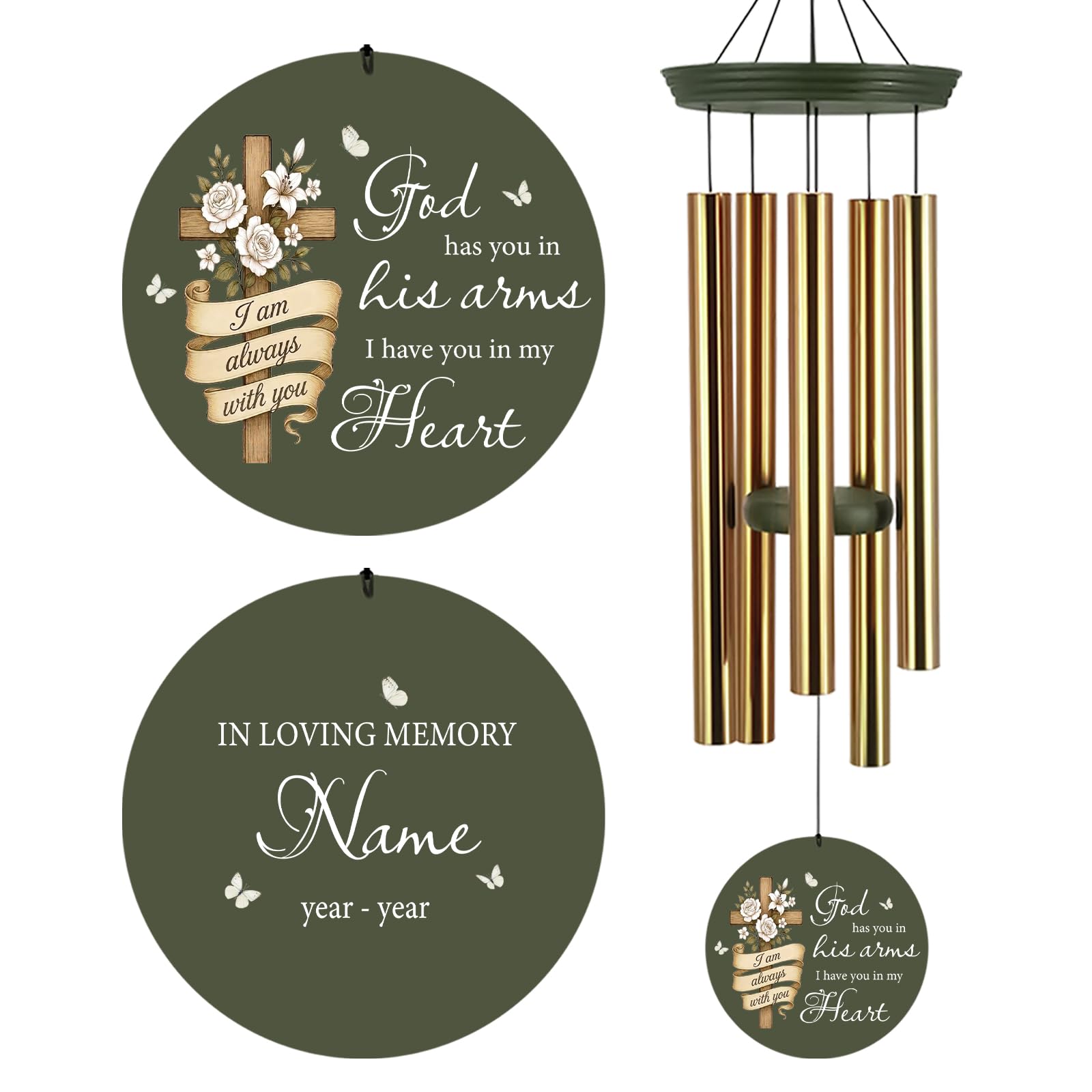 Memorial Wind Chimes for Loss of Loved One, Remembrance Gifts