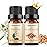 Sedbuwza Sandalwood Jasmine Essential Oil Set, Sandalwood Fragrance Oil Jasmine Scent Oil Set for Diffuser, Aromatherapy, Massage, Soap, Candle Making 2 x 10 ml