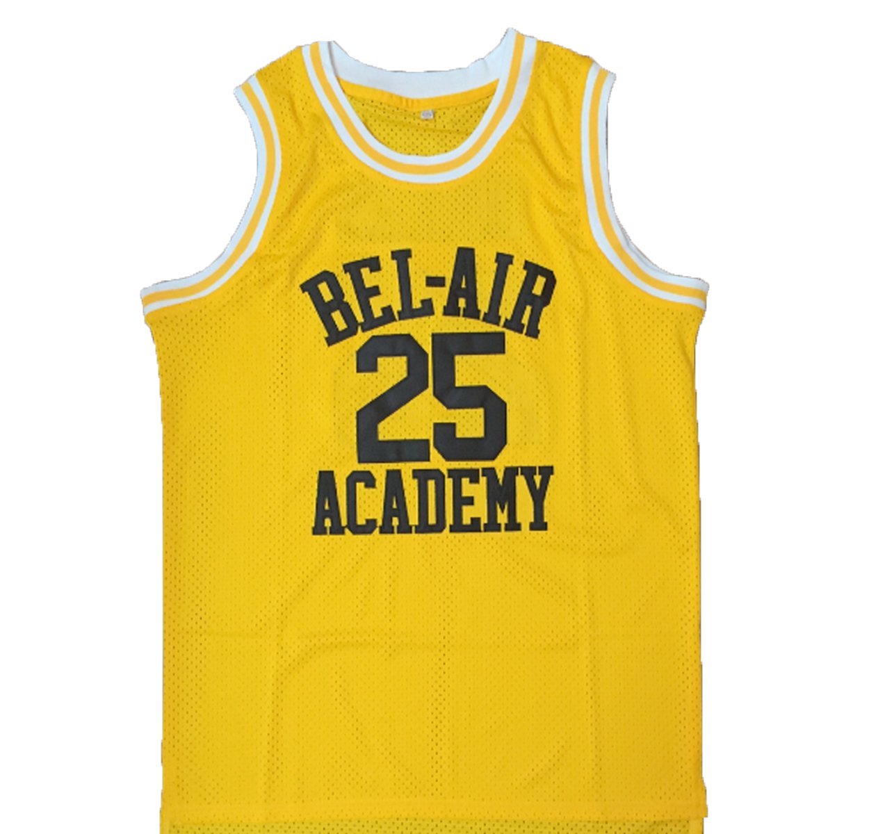 My Party Shirt Carlton Banks #25 Bel Air Yellow Basketball Jersey - Mens Large