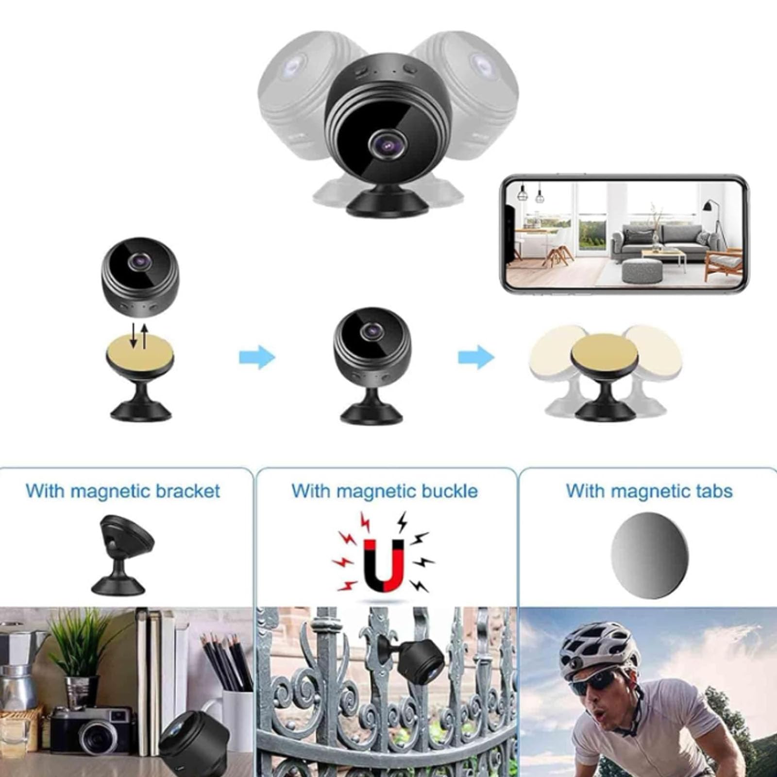 Micro Camera Spy Wireless MiniGuard Magnetic Mini Security Camera ...
