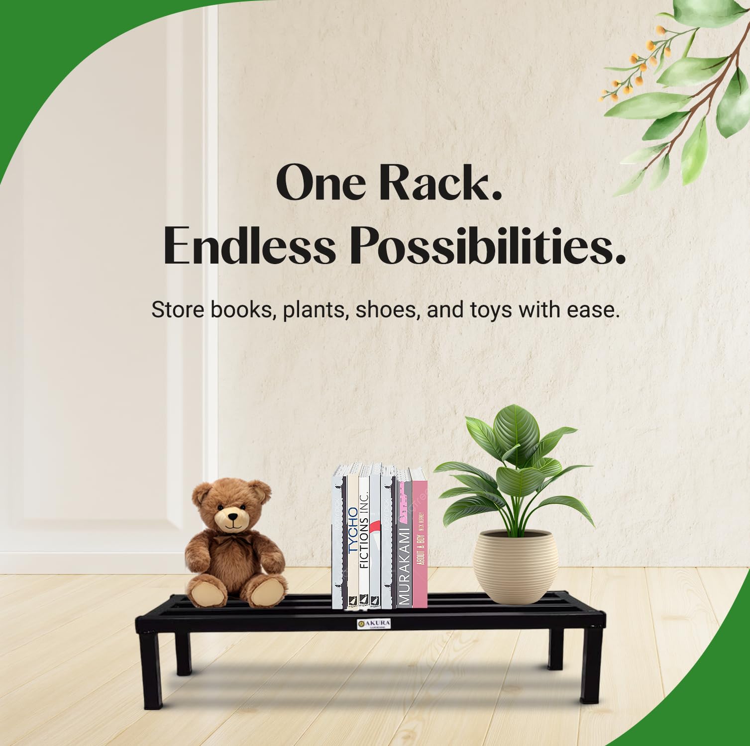 AKURA Plant Stand - Stylish Metal Garden Stand -6