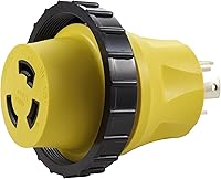 Vista 8 de AC WORKS Adaptadores desmontables marinos RV de 30 amperios (enchufe de hoja recta de 4 clavijas 14-50P 50A)