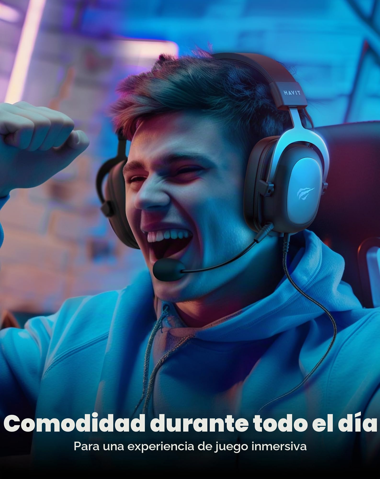 havit Auriculares Gaming Estéreos Metalizados con Entrada Jack Auxiliar 3,5mm para PS4 HV-H2002D Negro