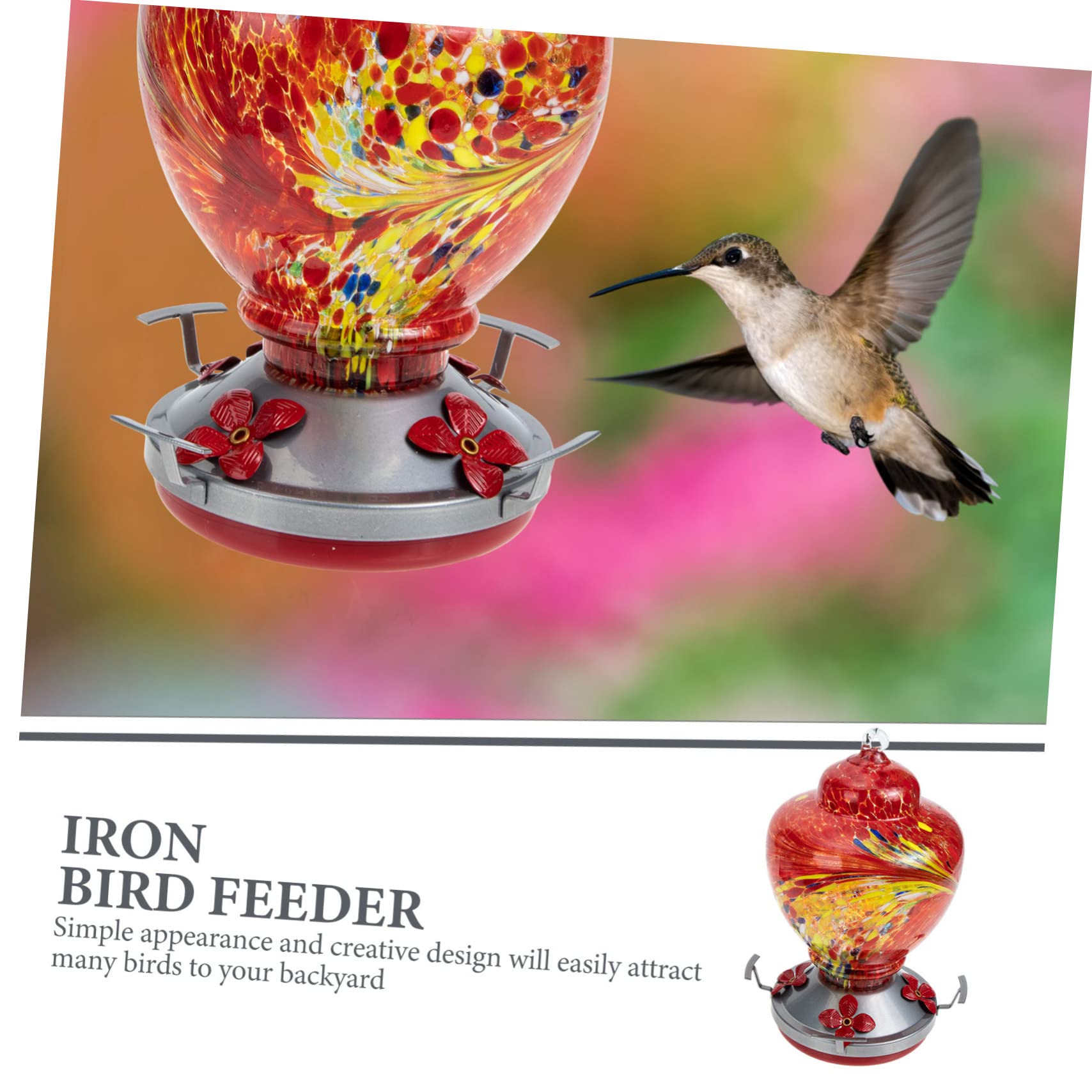 TOYANDONA Hängefutterspender Für Vögel Aus Glas Mit Ansprechender Optik Für Außenbereich Als Futterspender Für Kleine Vögel Wie Kanarienvögel Oder Papageien Als Gartendekor