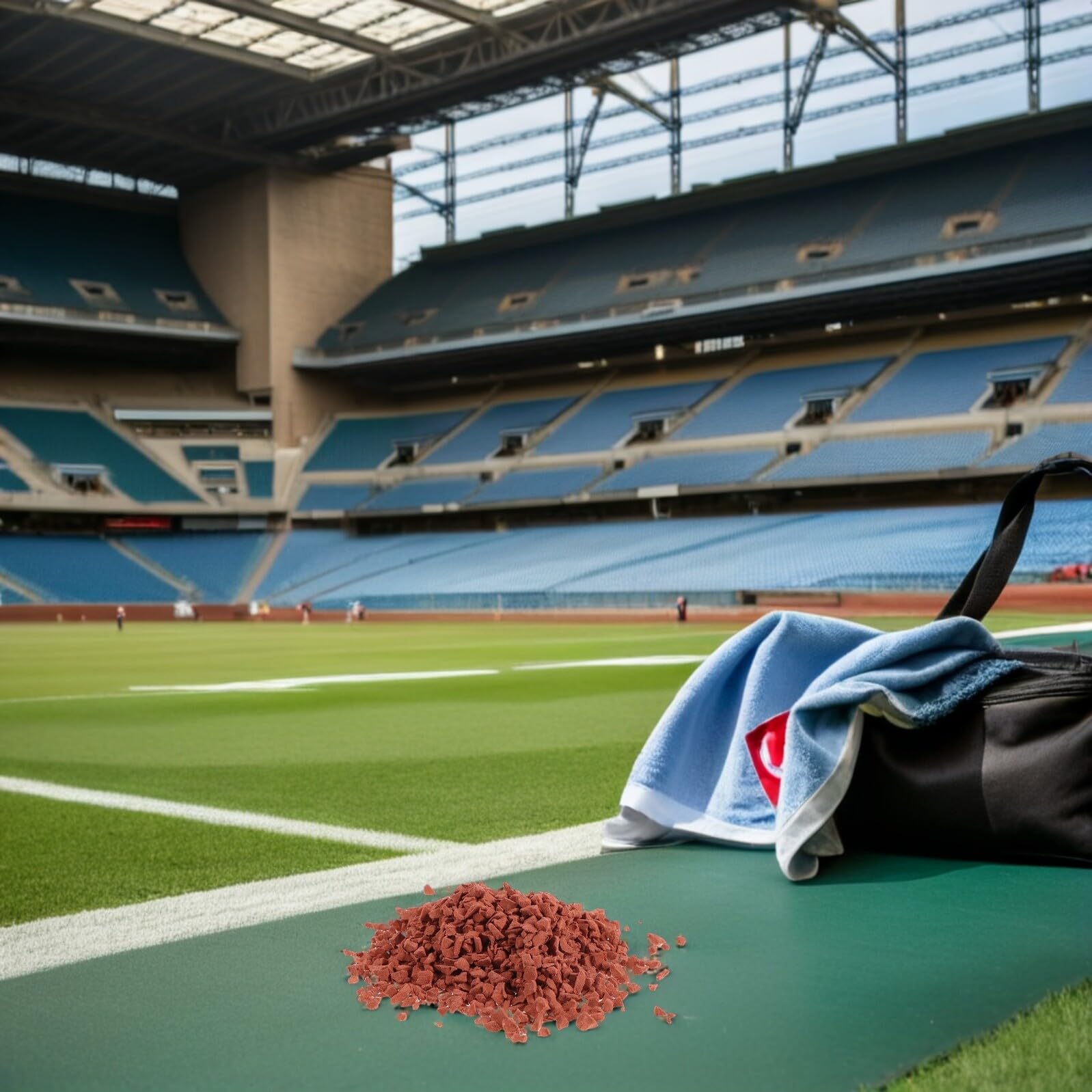 Gummi Laufbahn Reparaturmaterial 1kg für Stadion Laufbahn mit Schneller Aushärtung und Rissreparatur für Sportplätze und Spielplatz Zubehör Outdoor