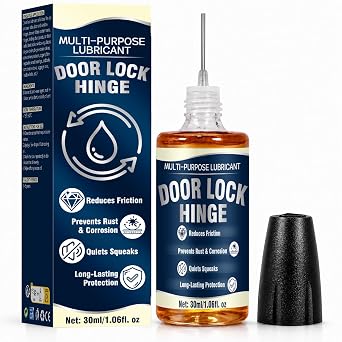 AstraVox Door Hinge Lubricant, Lock Lubricant Anti-Squeak, Multi Purpose Oil for Door Locks, Hinges, Bicycle Chains, Clipper, Drawer Slides, Waterproof, Anti Rust & Corrosion, Long-Lasting