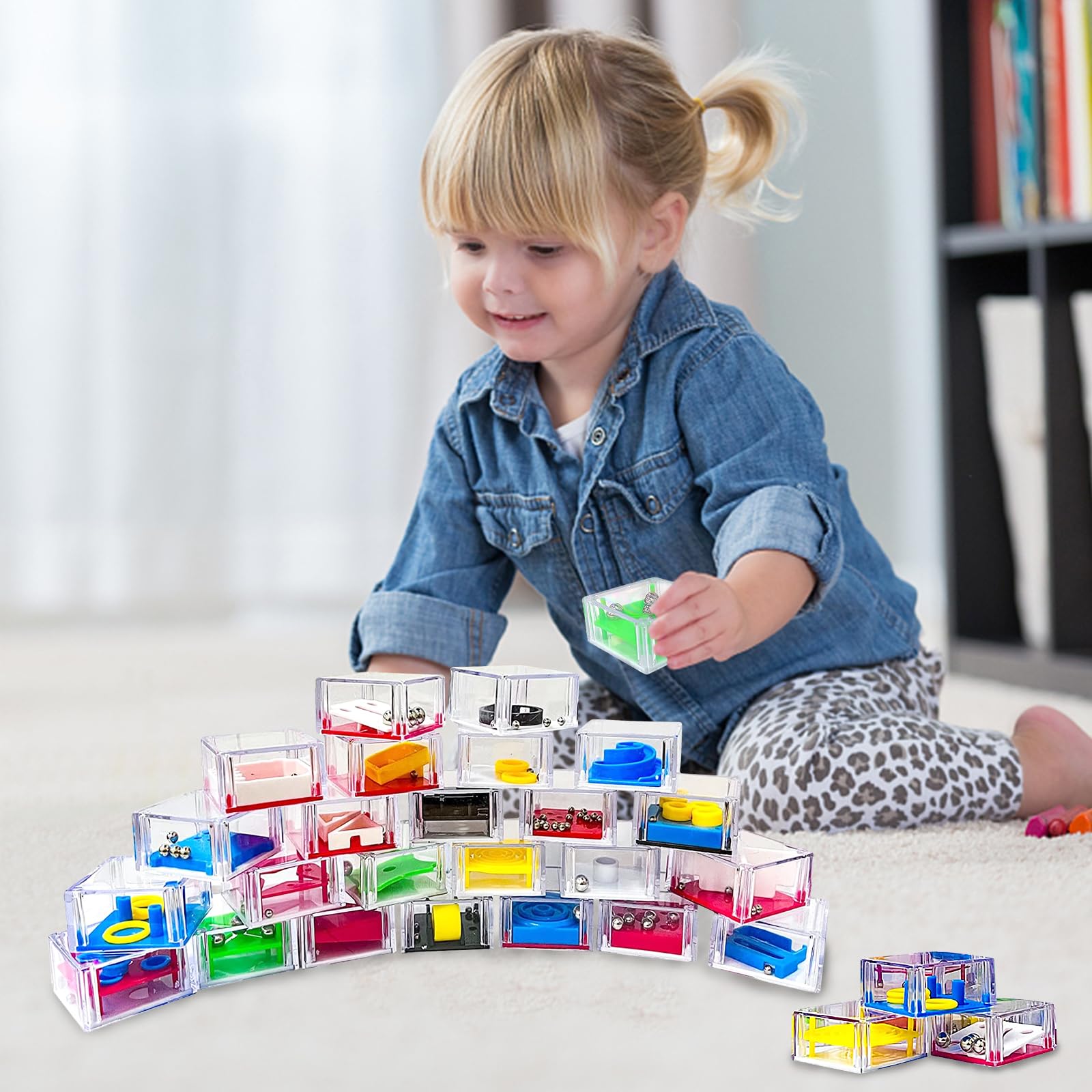 24 sztuki mini gry myślącej, logiczna gra, gra w cierpliwość, 3D zręcznościowa zabawka na urodziny dziecka