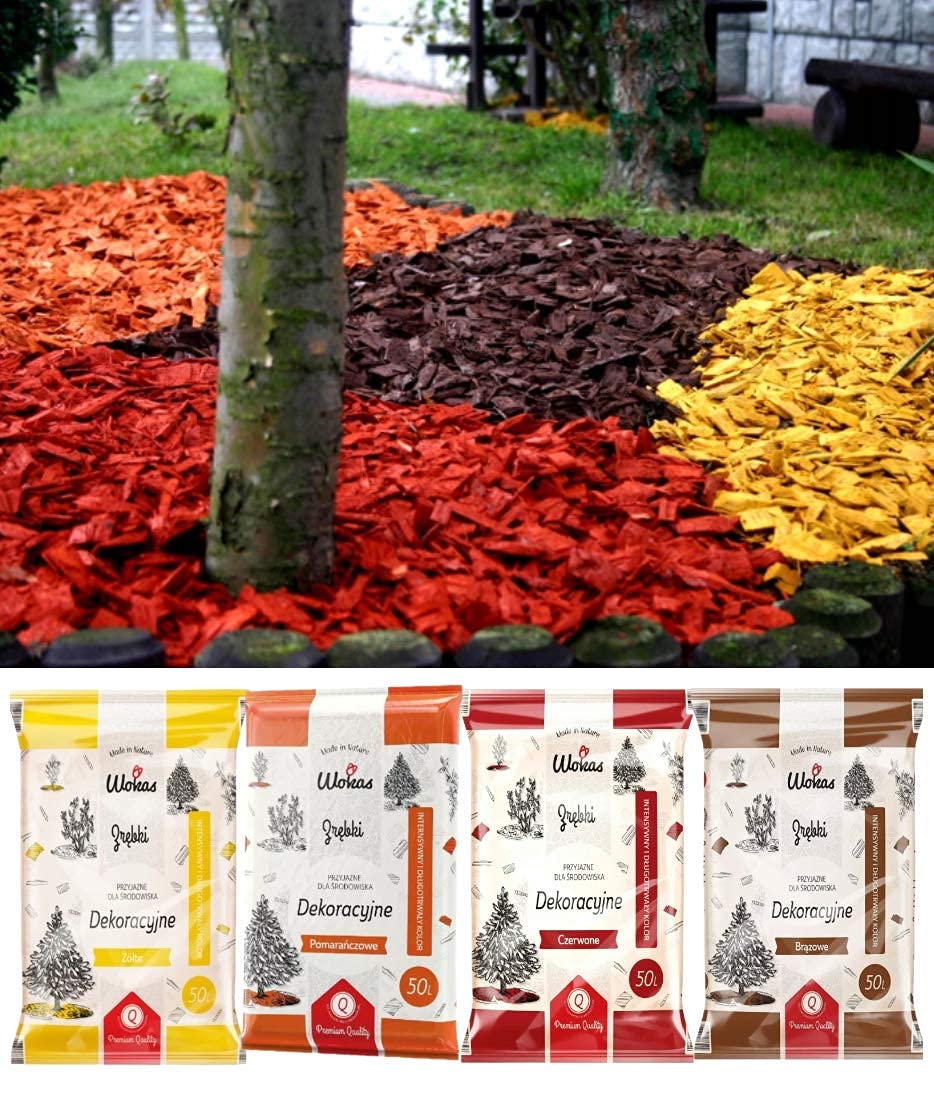 PSB Wood Chip Red Coloured Garden Chipping Flower Bark Wedding ...