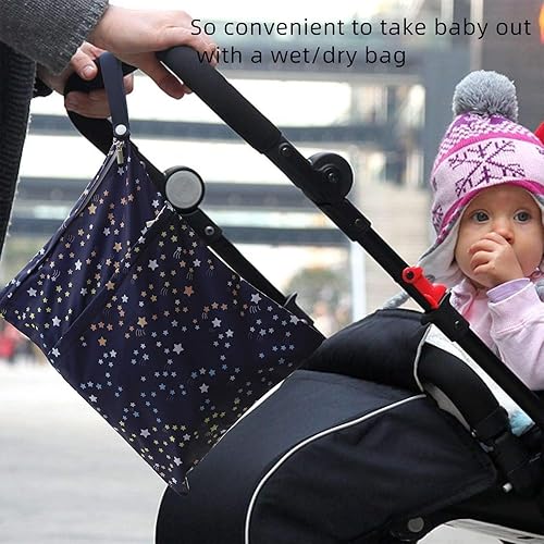 Miniatura 6 de Joyo roy Bolsa húmeda para pañales de tela, bolsas húmedas y secas para piezas de extractor de leche, bolsa impermeable para viajes, bolsas de