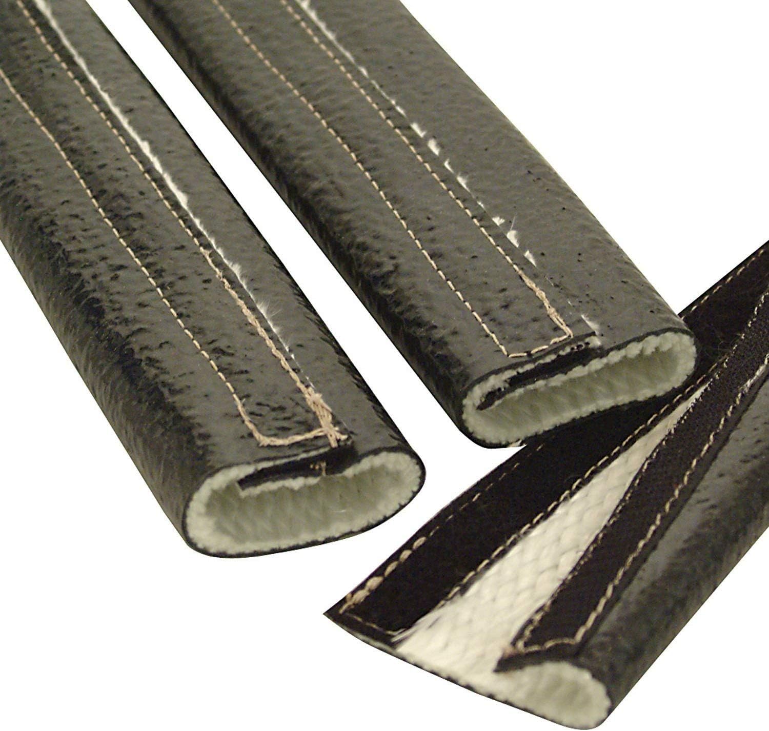 Design Engineering 010477 Fire Wrap 3000 0.625" x 24" Heat Protection Sleeve for Wires, Hoses, etc. (with Hook and Loop Closure)