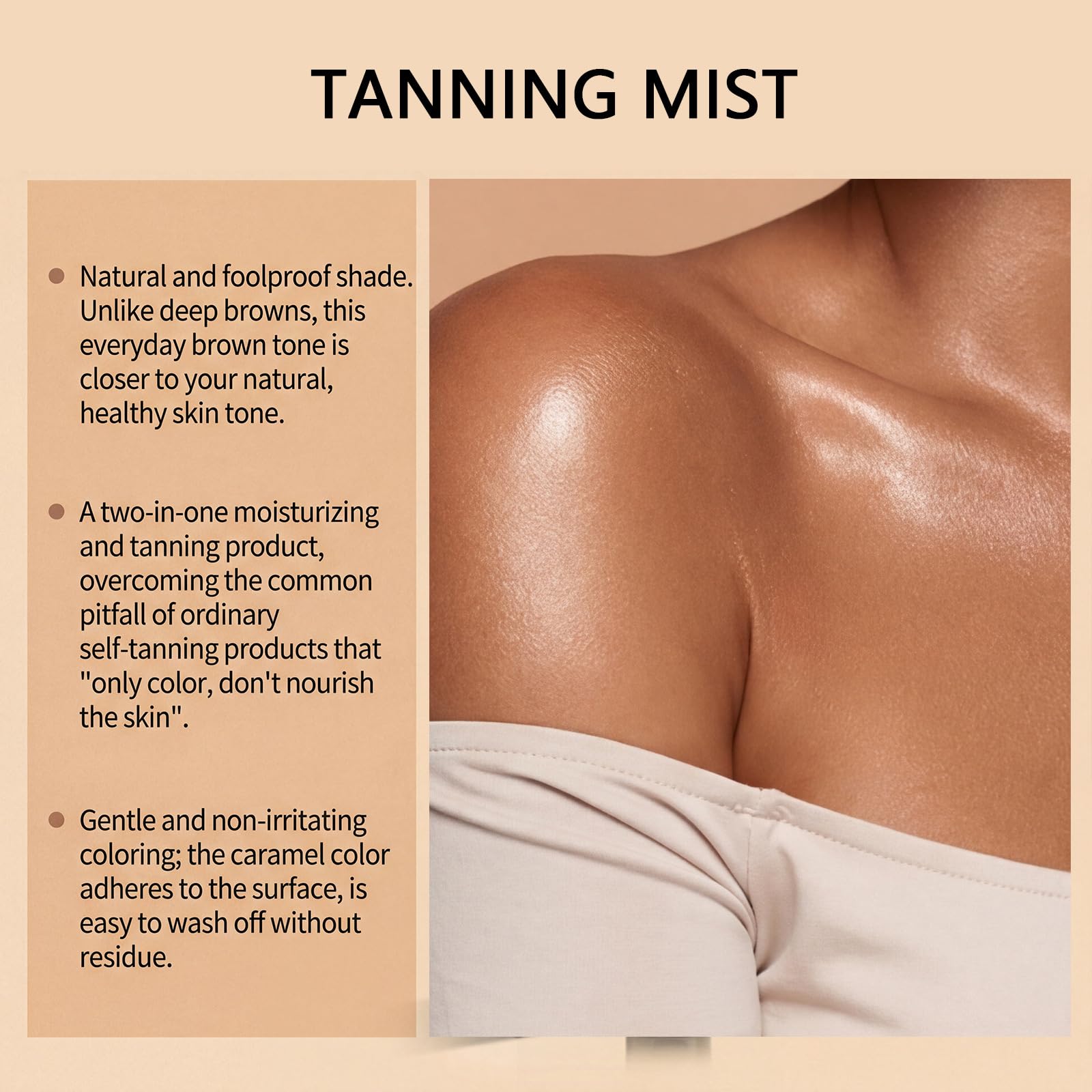 Medium Hydrating Tanning Mist – Bräunungsspray für Körper und Gesicht – Selbstbräunungsnebel, 3,38 fl oz feuchtigkeitsspendender Selbstbräunernebel mit DHA, 100 ml Selbstbräunerspray (8 Flaschen)