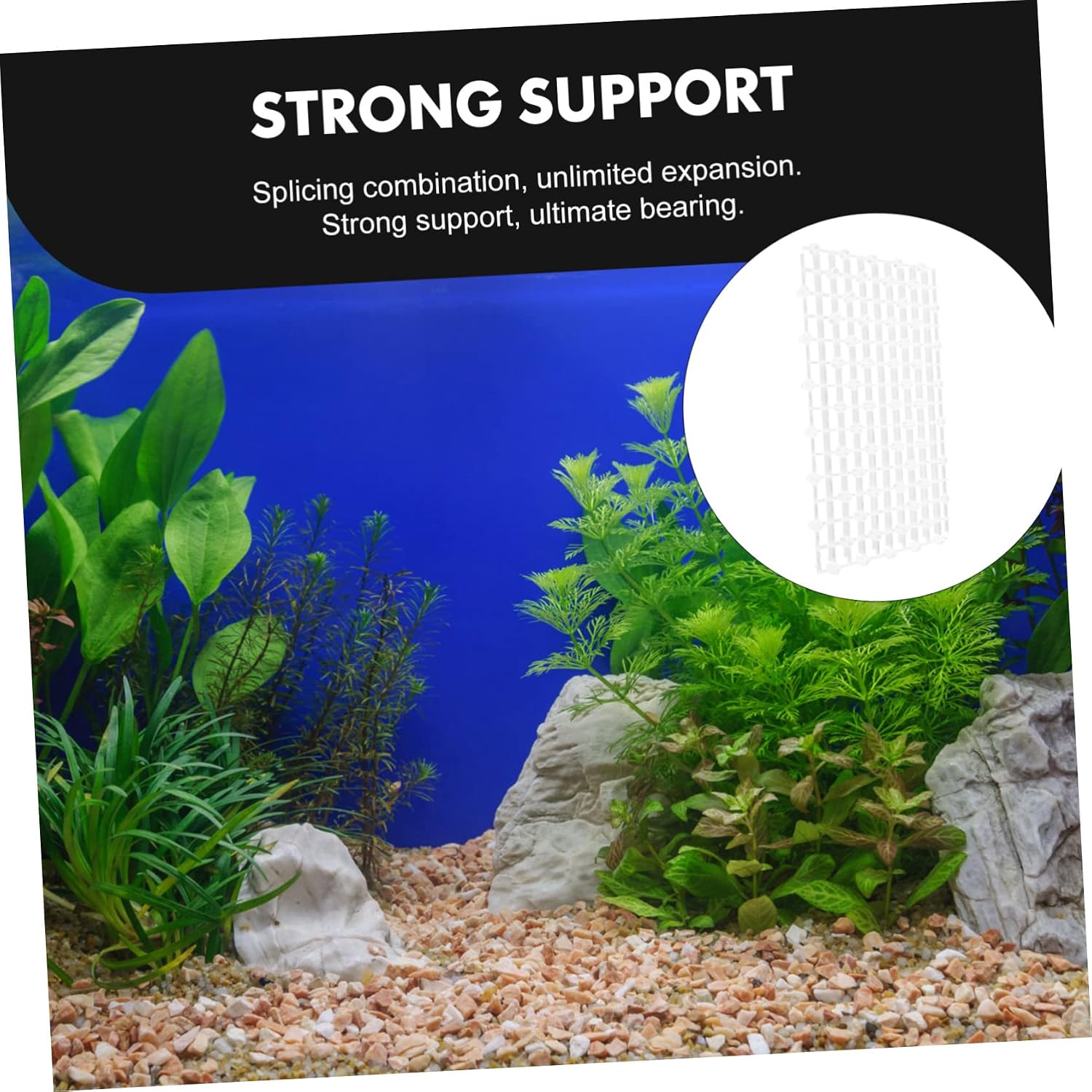 2pcs Aquarium Bottom Plate Divider Wear-Resistant Fish Tank Isolation Grate Convenient Gravel Dense Design for Easy Installation and Practical Use