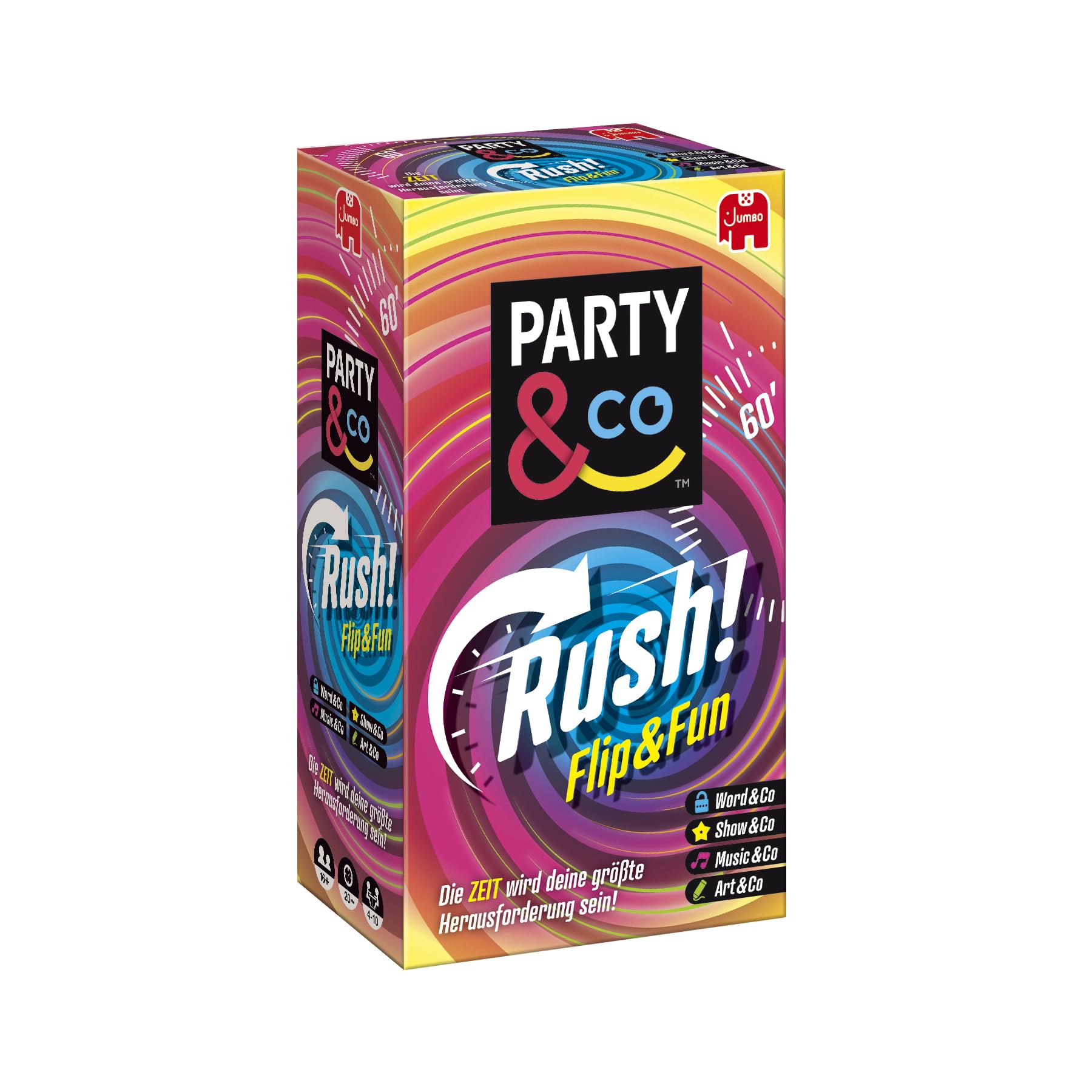 Party & Co. Rush – Lustiges Brettspiel für Erwachsene, Kartenspiel | Ab 16 Jahren, 2–10 Spieler