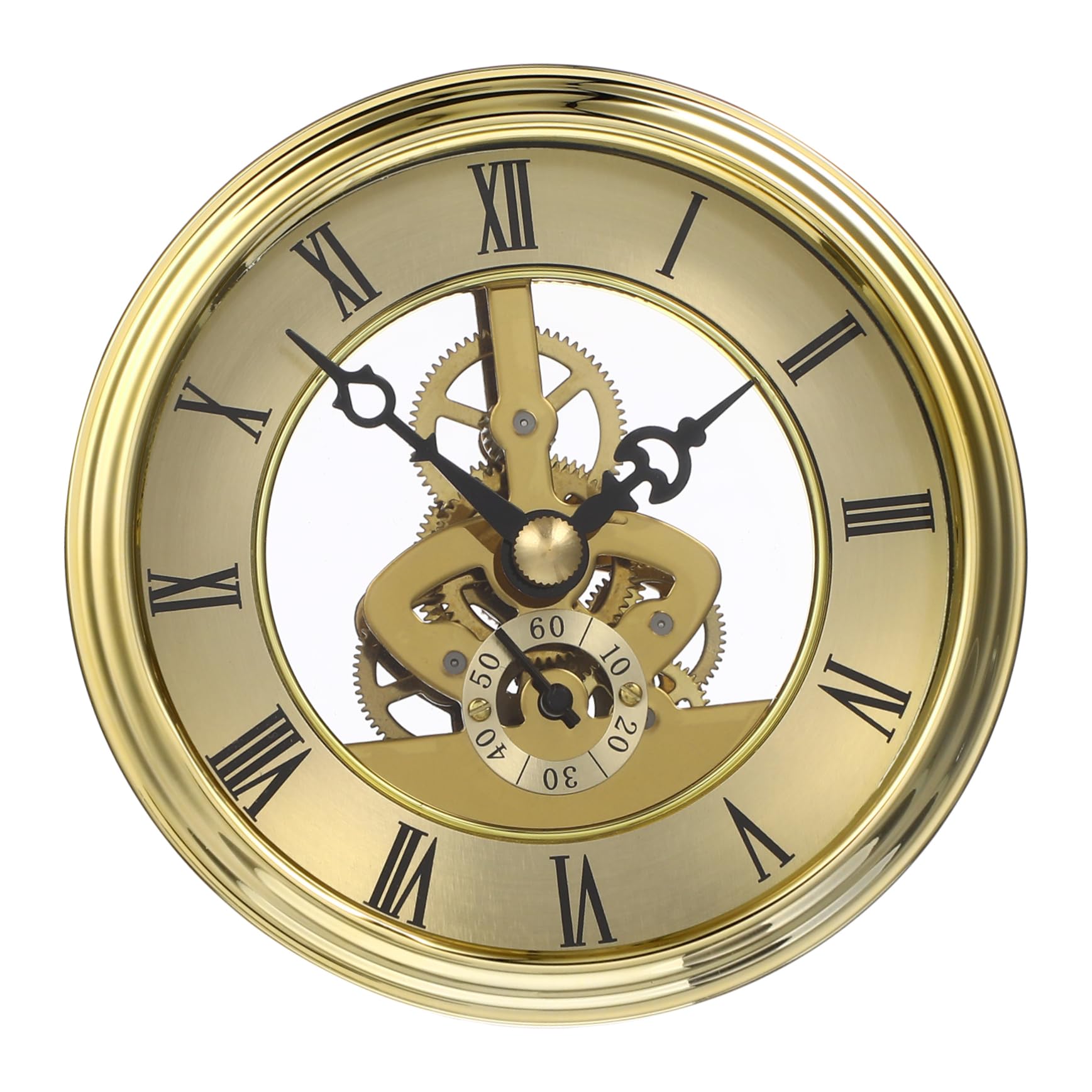 Horloge murale ronde vintage VOSAREA en métal avec chiffres romains pour salon