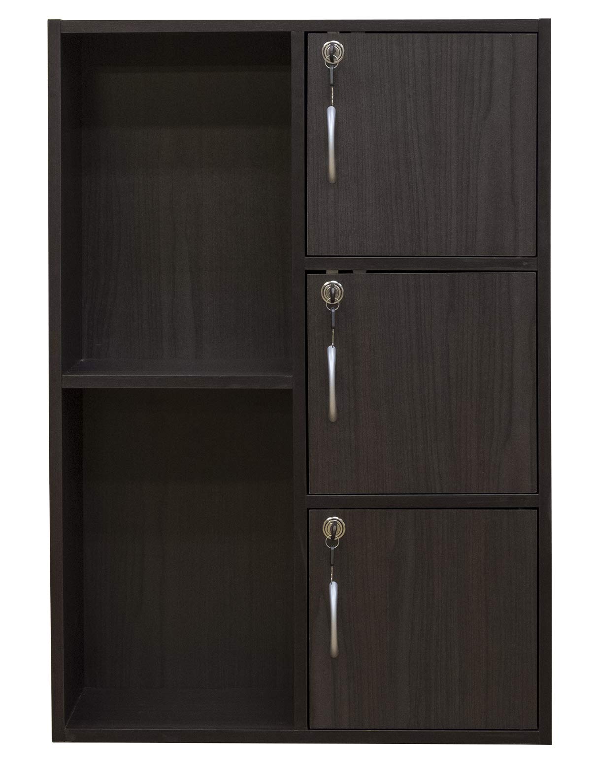 Amazon｜多目的 収納ラック 扉付きカラーボックス (ウォールナット/WAL