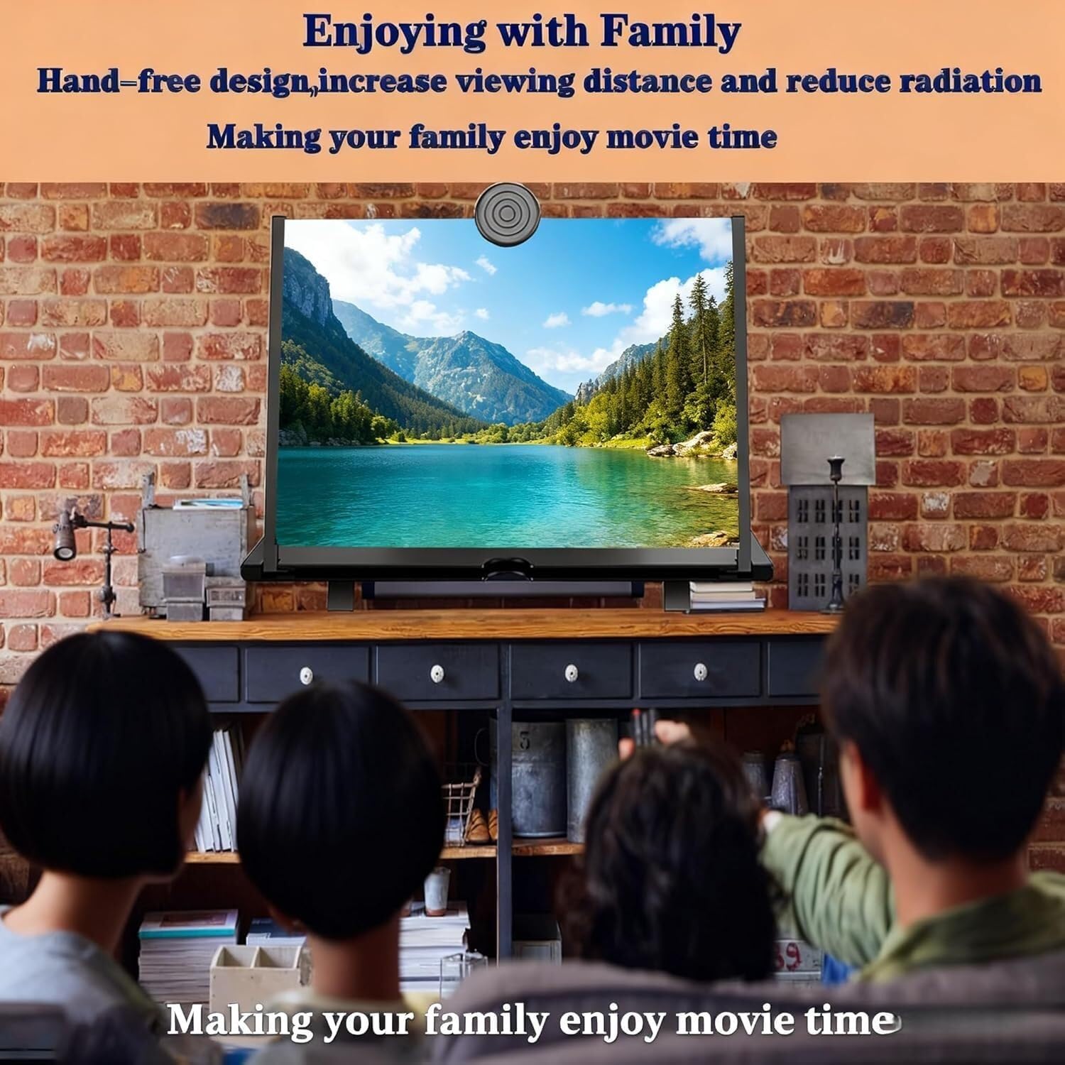 Lupa de teléfono de pantalla grande mejorada 2026, pantalla de proyector 3D HD para películas y videos, soporte plegable, lupa portátil para teléfono móvil, proyector blanco, 10 pulgadas