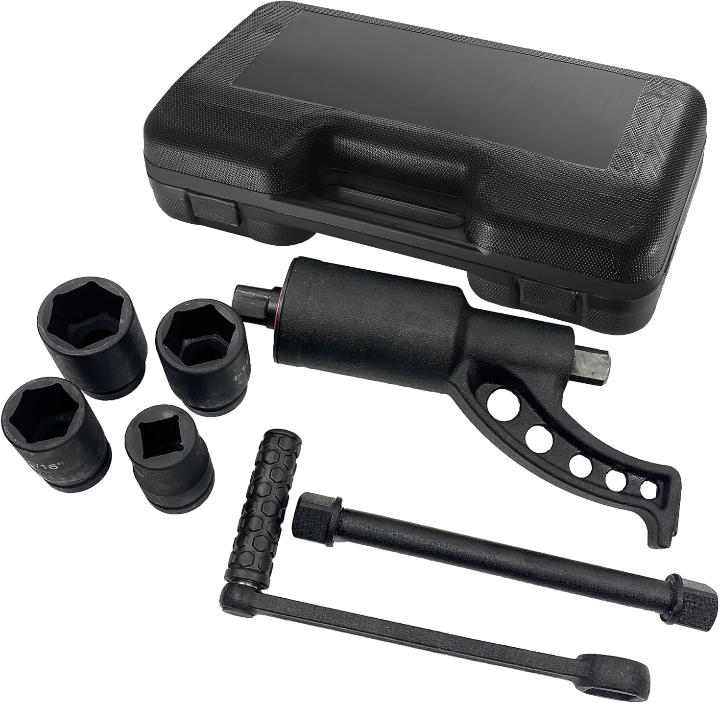 YABEY Torque Multiplier & Sockets Set, 1 Inch Drive, 6,800N.m Lug Nut Remover, Includes 4 Sockets (21-41mm) and Storage Case