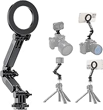 JJC Cold Shoe Smartphone Holder, Magsafe Camera, Smartphone Holder, Tripod, Magnet, Cold Shoe Included, 1/4 Screw Hole, Attaches to Camera Hot Shoe, One Hand Operation, Horizontal Position, Vertical