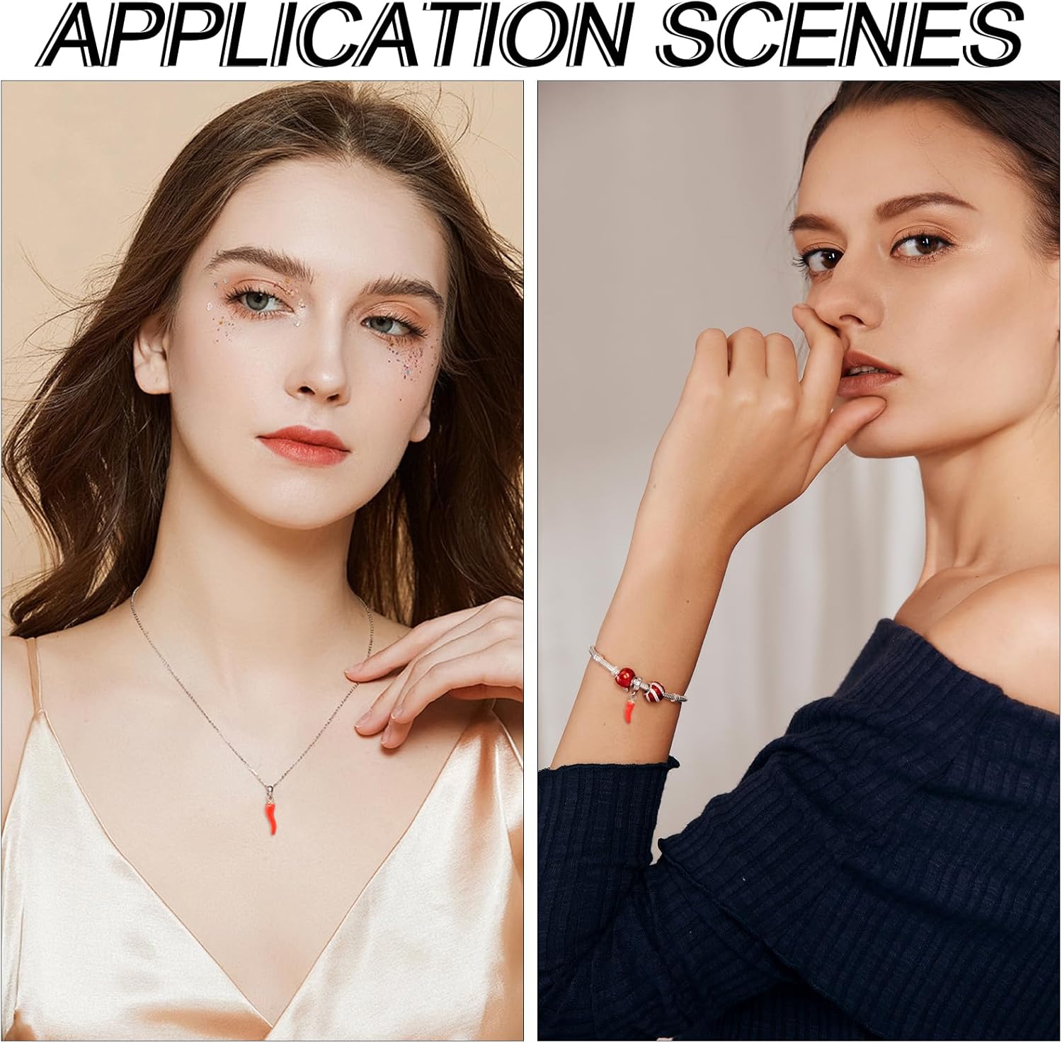 Honbay 40PCS Enamel Alloy Pepper Charms Pendant Mini Small Hot Pepper Red Chili Charms Vegetable Food Charm Bead Charms for Keychains Earrings Bracelets Necklaces Jewelry Making and DIY Crafts - Image 3