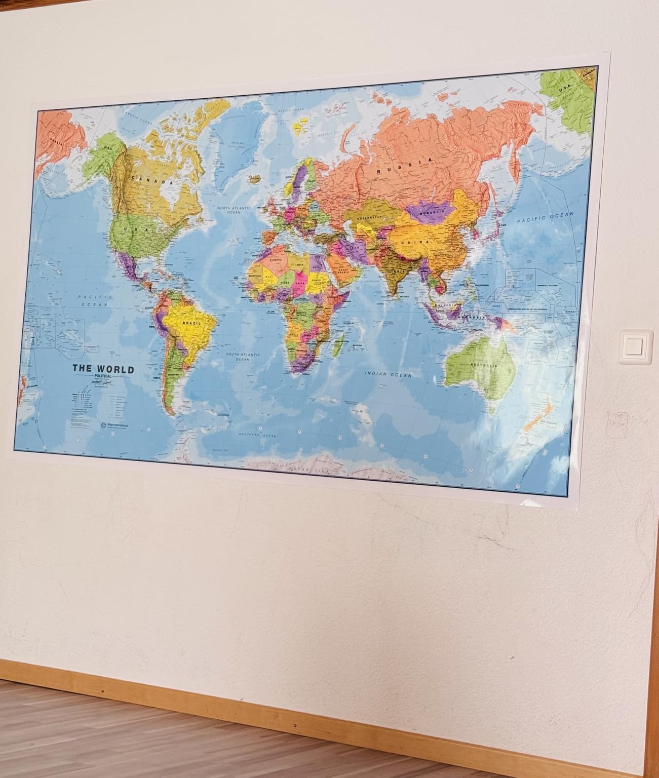 Maps International World Map 84.1 cm (W) x 59.4 cm Panama | Ubuy