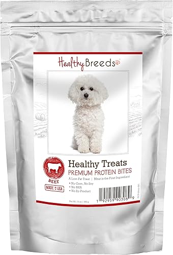 Miniatura 1 de Healthy Breeds Shih Tzu Healthy Treats Premium Protein Bites - Golosinas bajas en grasa para perros, carne de res es el primer ingrediente, 10 onzas
