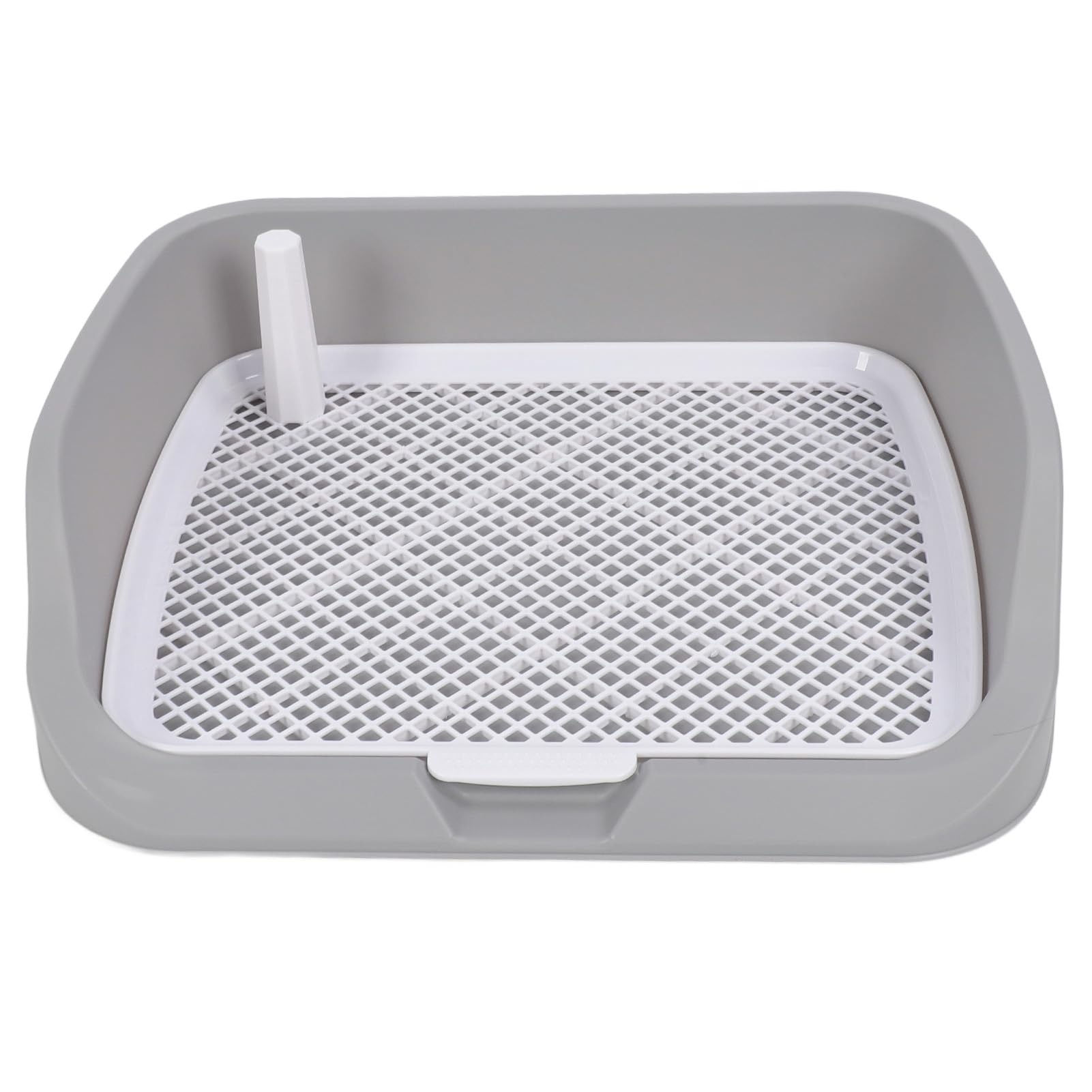 Bandeja Orinal para Perros, 21.26x17.72x5.12in Soporte De Malla para El Orinal De Adiestramiento De Perros con Rejilla Extraíble Bandeja Higiénica para Perros De Interior (Gray)
