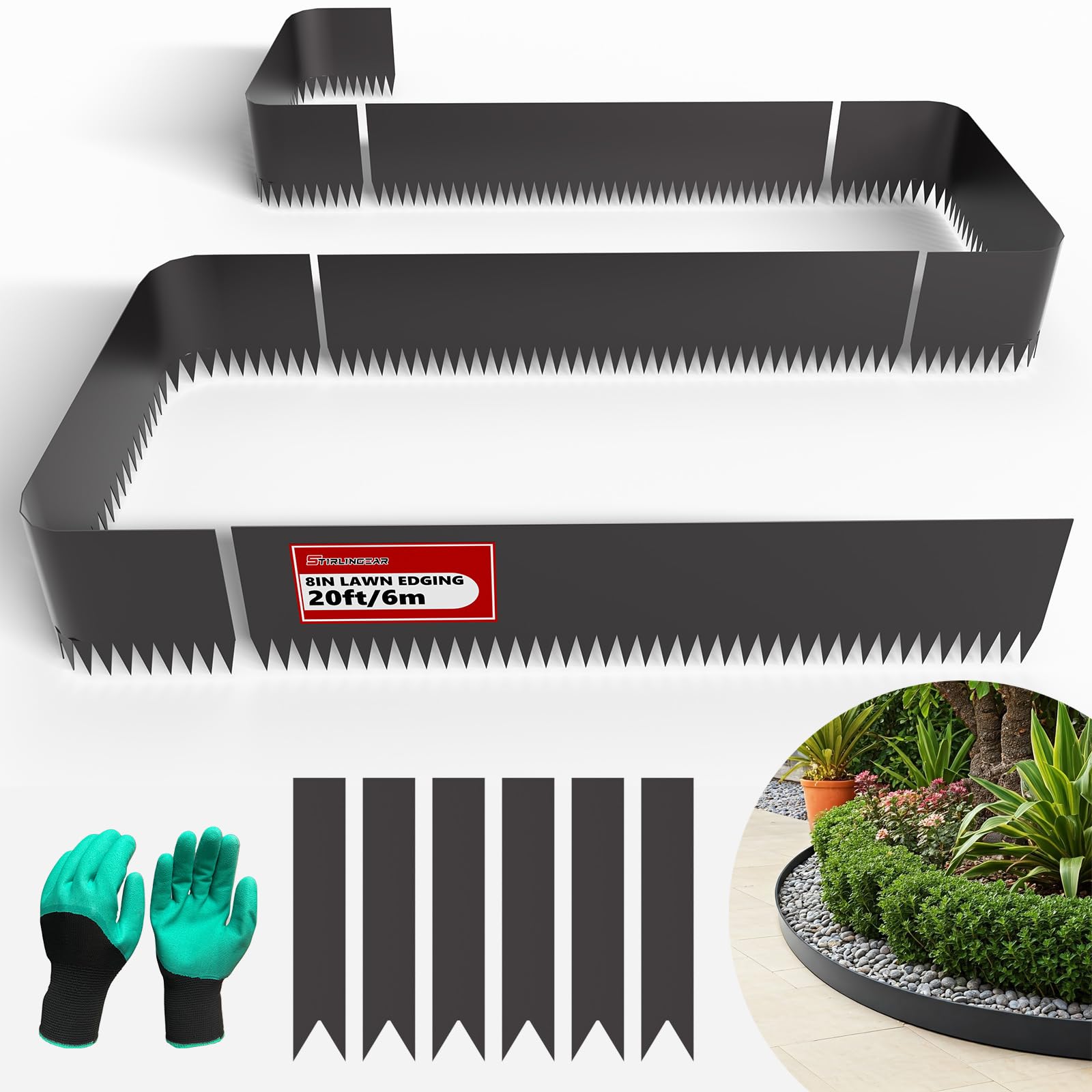 STIRLINGEAR Galvanized Metal Edging