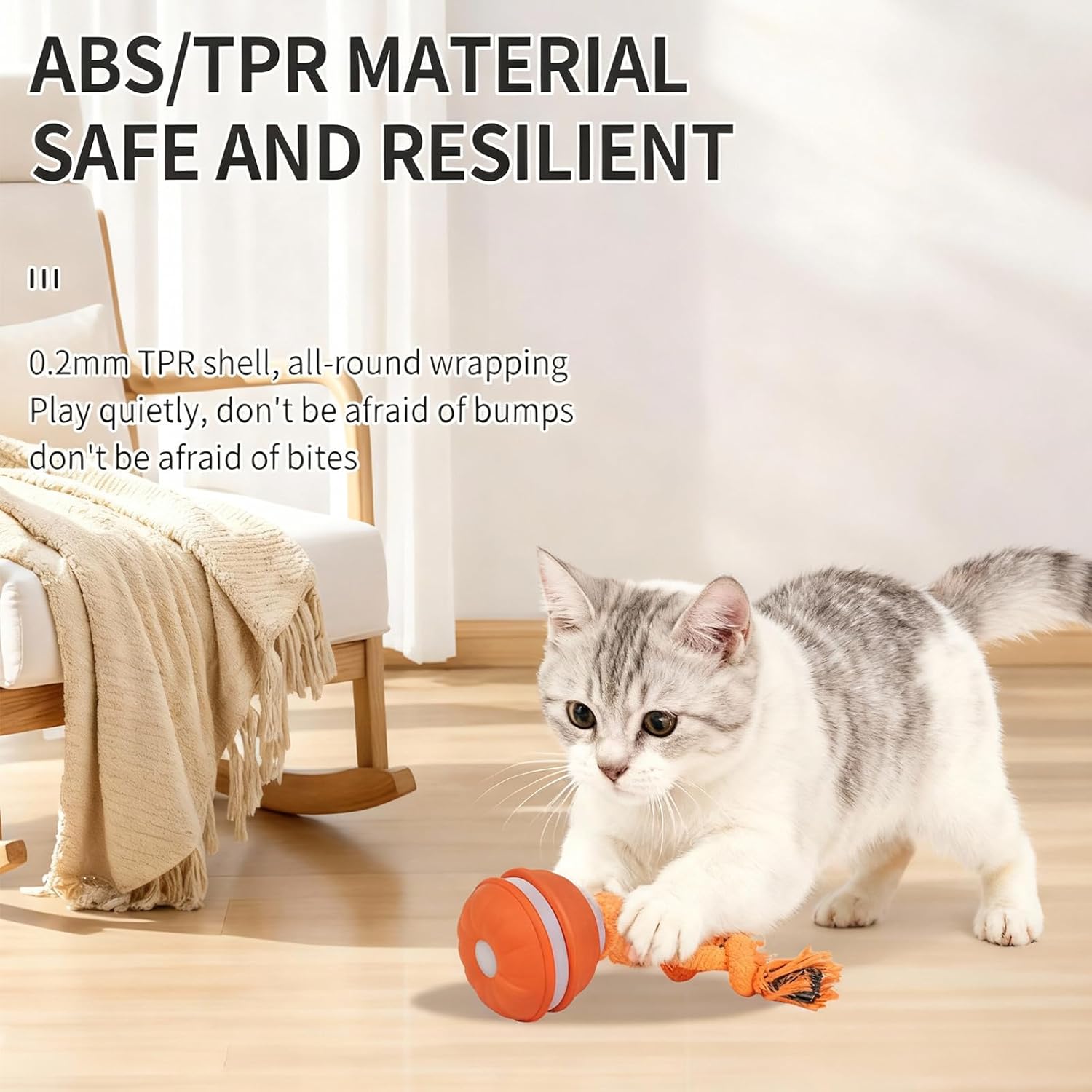 2-Pack Interactive Dog & Cat Toys for Small Dogs Indoor Cats - Auto Moving Balls with Chirping Squeaky Sounds, Rechargeable Motion Activated Boredom Buster, Easter Basket Essentials