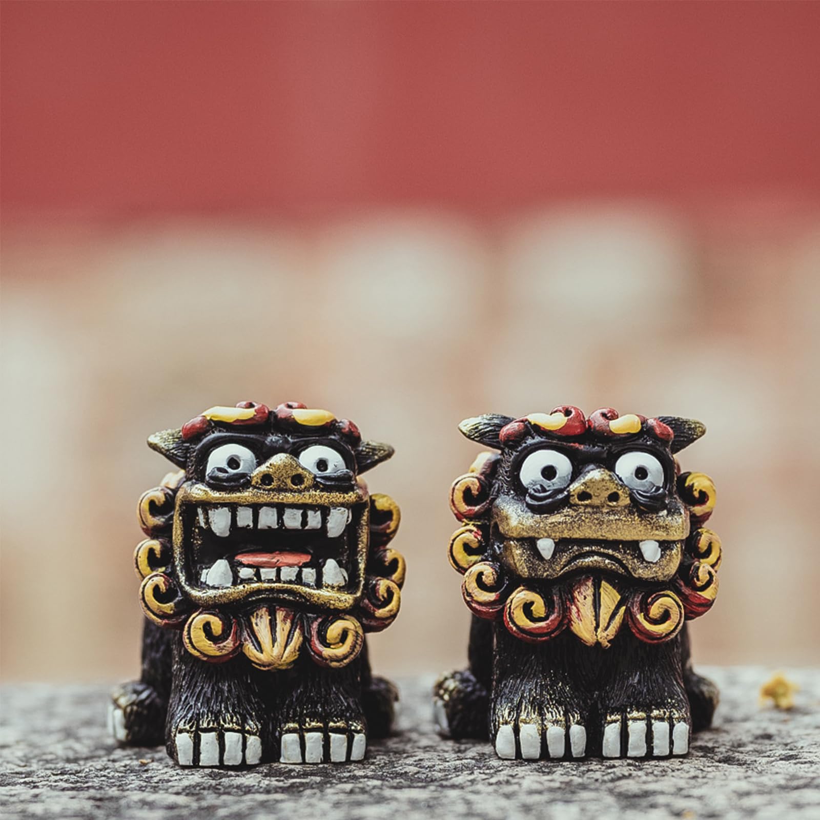 Amazon.co.jp: OBOROZUKI シーサー 置物 獅子 魔除け オブジェ