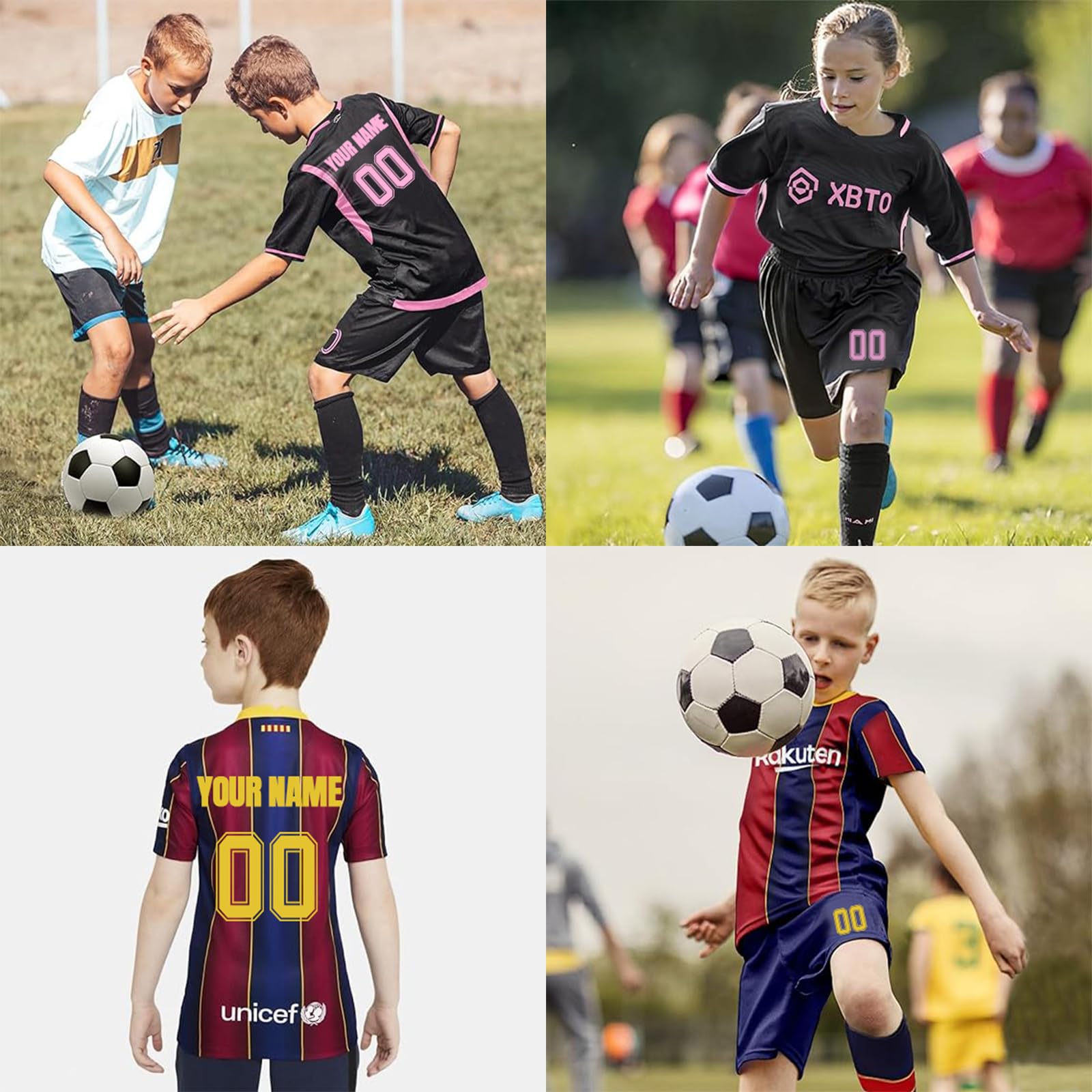 Maillot de Foot Personnalisé avec Nom et Numéro - Ensemble et Tenue pour Enfant et Adulte