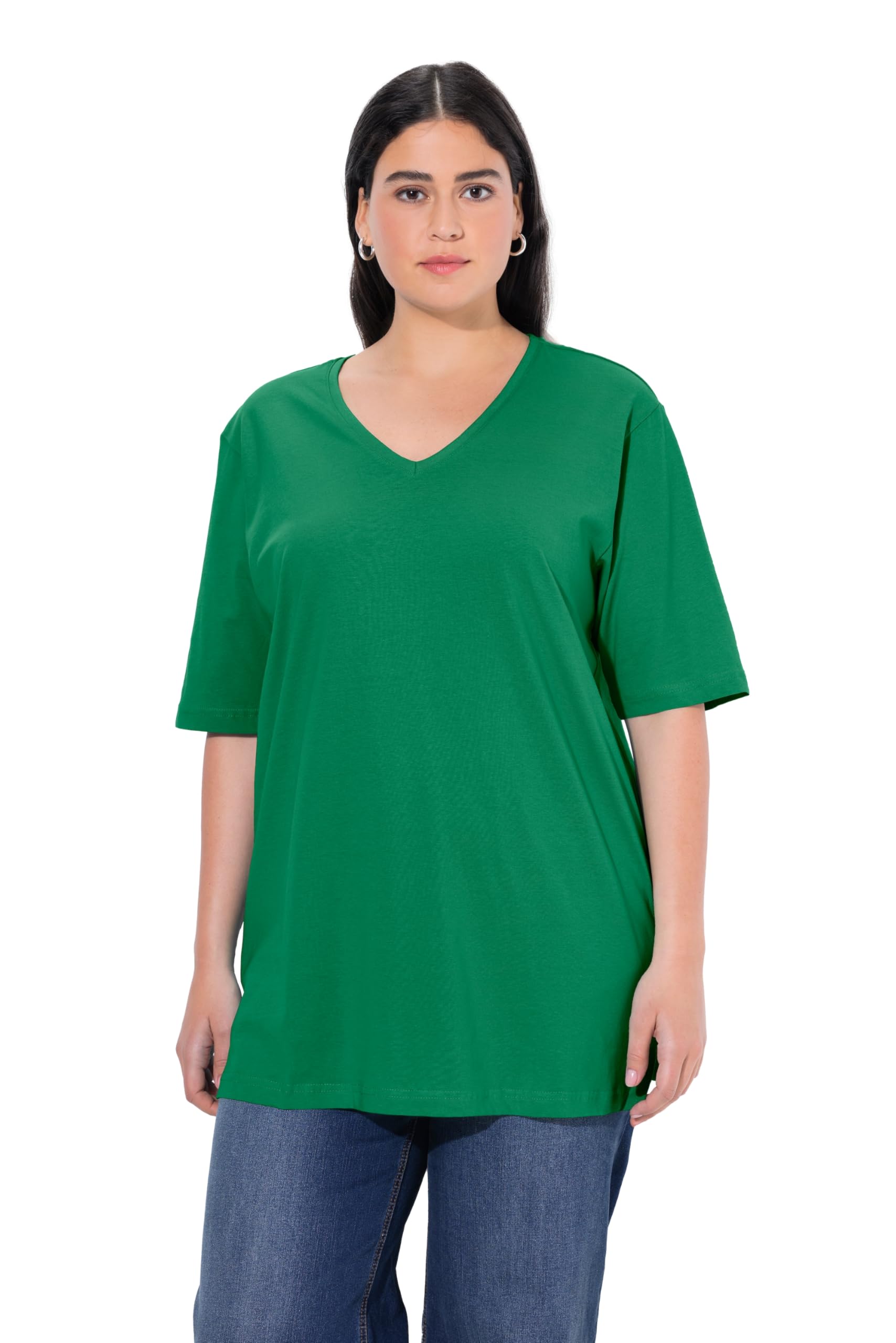 Ulla Popken Damen große Größen Übergrößen Plus Size 7/8-Cargohose, Krempelriegel, Komfortbund 720673