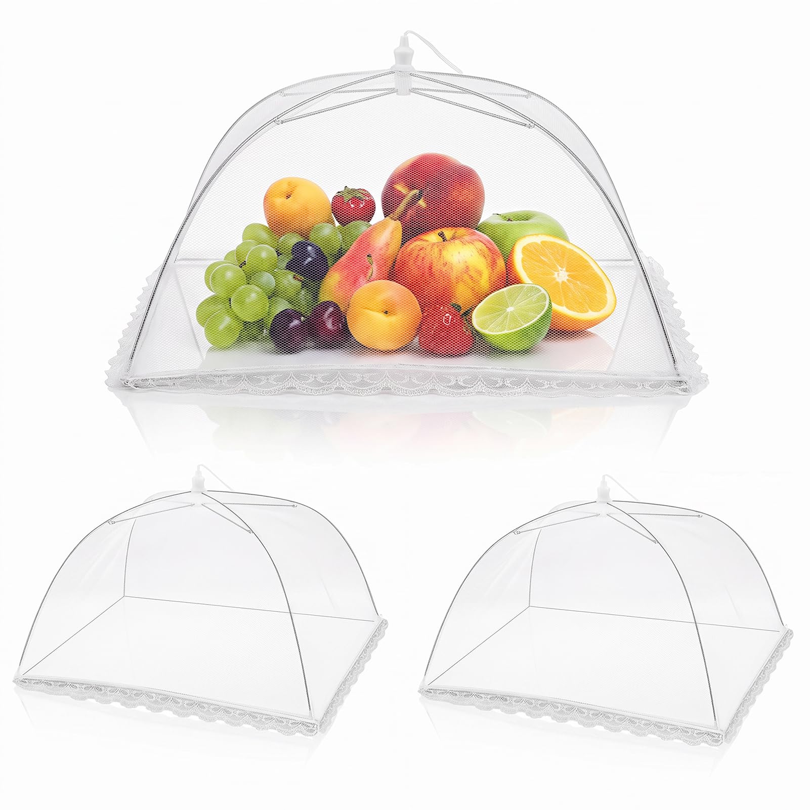 orwayhu 3 Pack Food Covers Food Covers Mesh Pop Up Food Net Cover