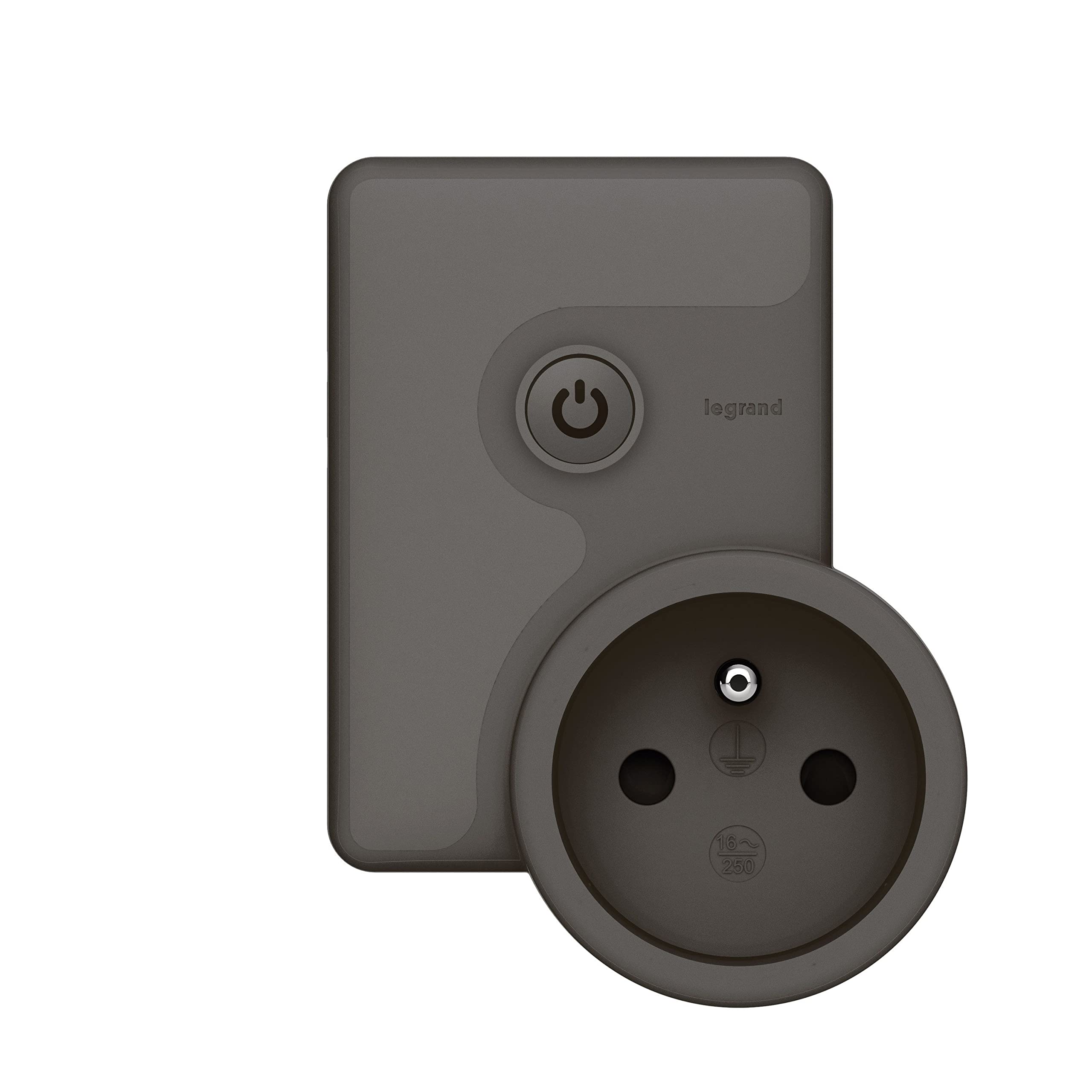 Prise Mobile Connectée 16A, 3680W à Enficher dans Prise de Terre (Fonction Mesure, Suivi Consommation, Envoi de Notifications) - Finition Graphite - 199141 - Legrand