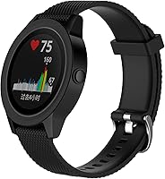 Vista 2 de Compatible con Garmin Vivoactive 3, 0.787 in, silicona de repuesto, correa de liberación rápida, para Garmin Vivoactive 3/vivomove HR/Forerunner