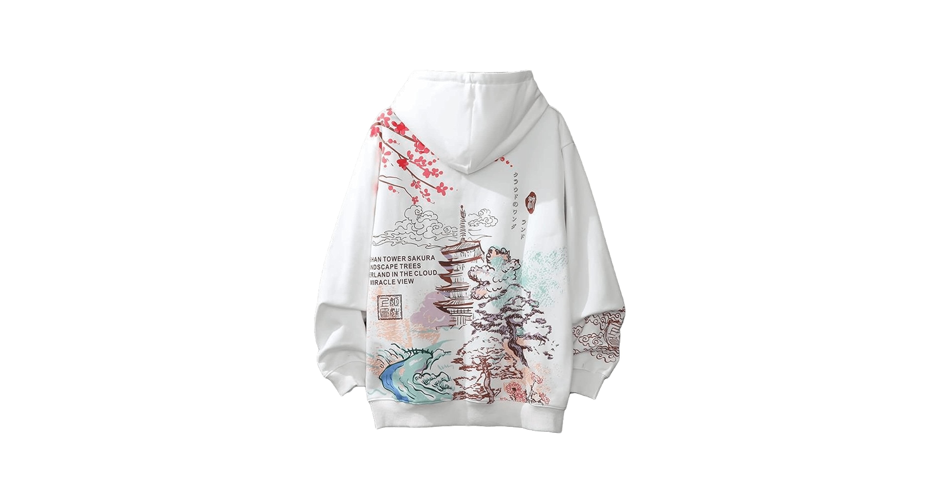 Amazon.com: Men Women Y2K Japanese Sakura Fleece Hoodie