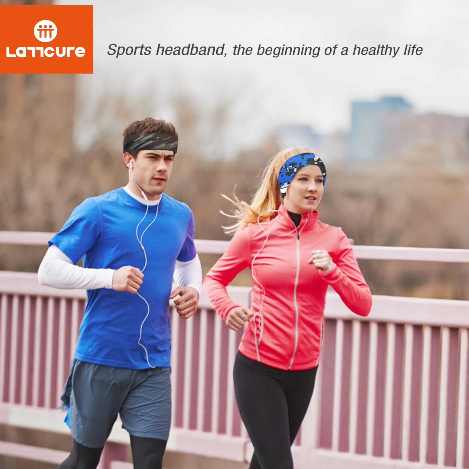 Sporthoofdband voor heren en dames, zweetband, antislip, voor joggen, hardlopen, wandelen, fietsen en motorrijden, verpakking van 3 stuks (kleur 11
