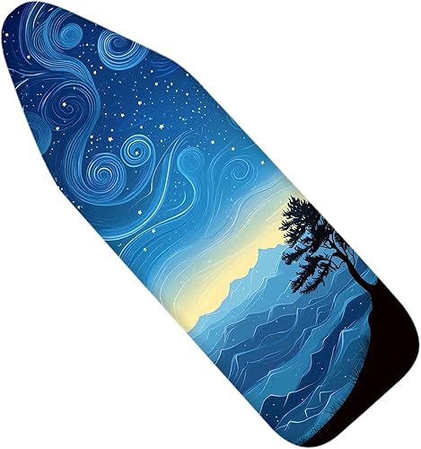 Miniatura 30 de Funda para tabla de planchar con estampado de leopardo Nuxovilar, 15 x 54 pulgadas, se adapta a la mayoría de las tablas estándar, accesorio para